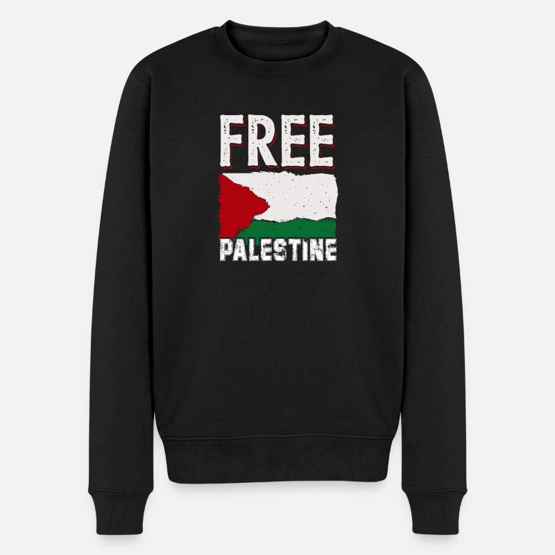 palestine - Pull Premium bio Homme - noir