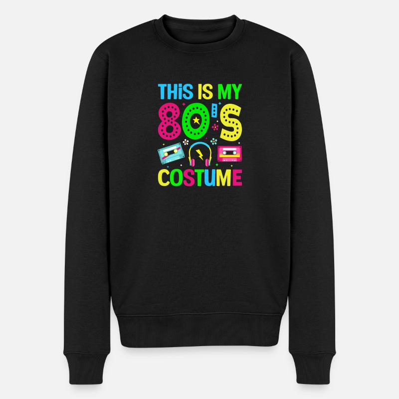 Das ist mein 80er Jahre Kostüm - Retro Party - Männer Premium Bio Pullover - Schwarz