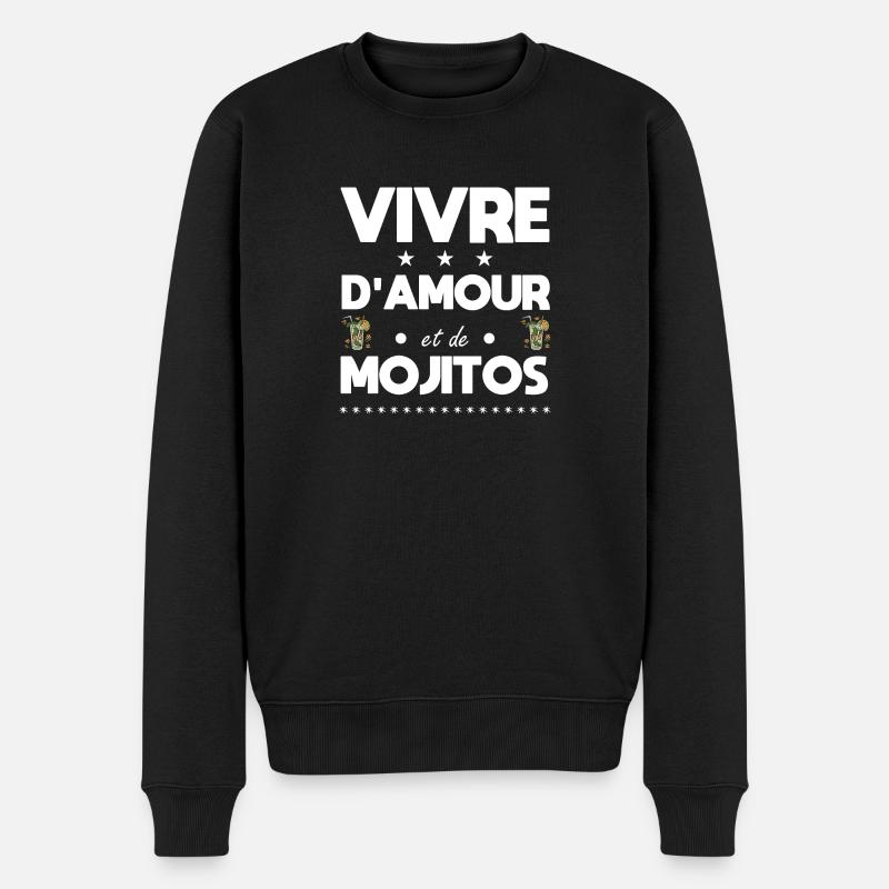 Vivre d'amour et de Mojitos - Pull Premium bio Homme - noir