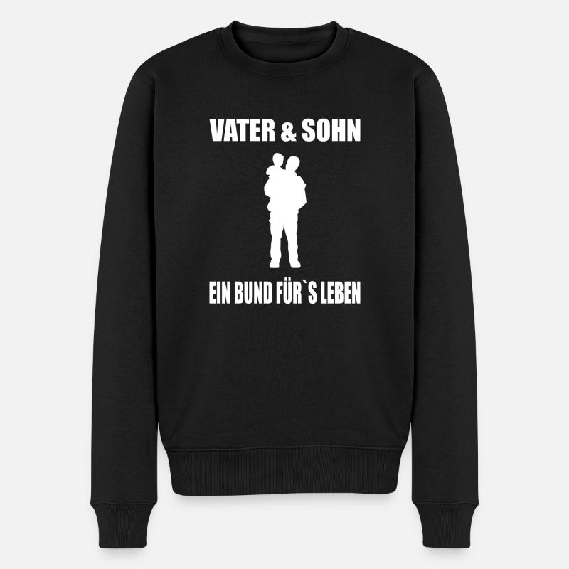 Papa - Männer Premium Bio Pullover - Schwarz
