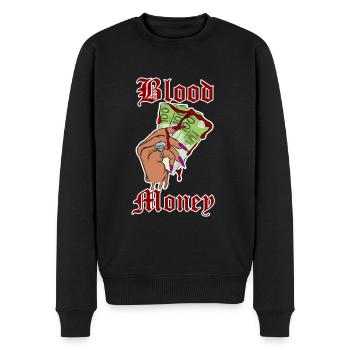 Blood Money - Männer Premium Bio Pullover - Schwarz - Vorne - Nico (187cm)