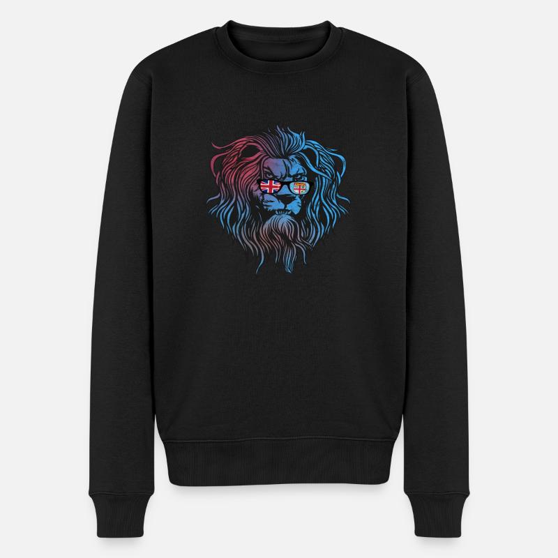 Fidschi - Männer Premium Bio Pullover - Schwarz