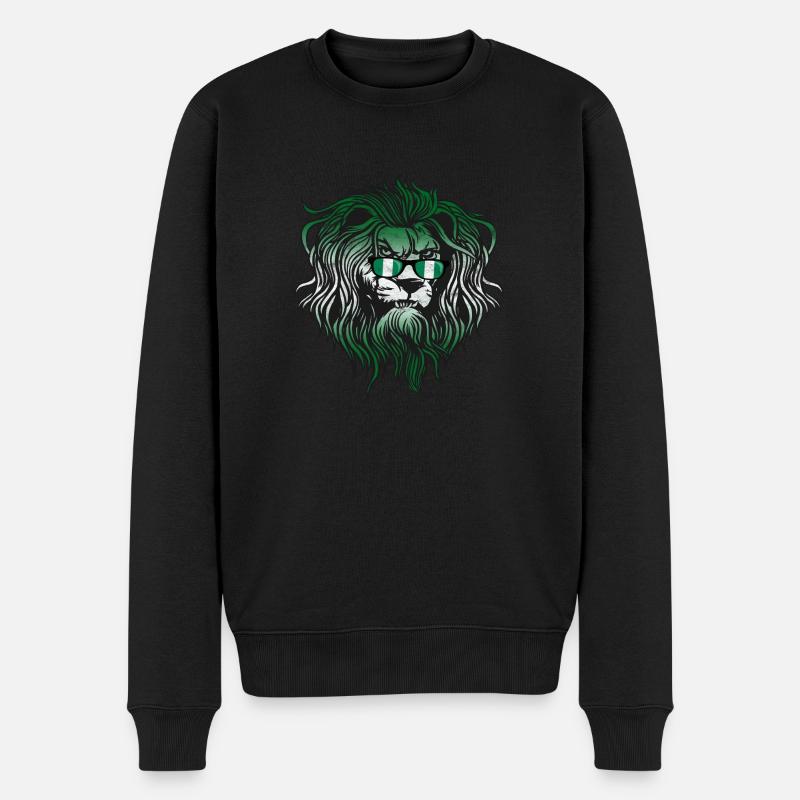 Nigeria - Männer Premium Bio Pullover - Schwarz