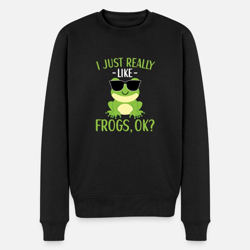 Frog Lovers Enfants Grenouilles - Pull Premium bio Homme - noir