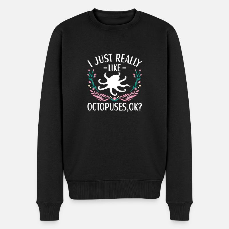Octopus Outfit Octopus Octopus - Pull Premium bio Homme - noir
