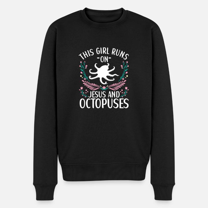 Octopus Outfit Octopus Octopus - Pull Premium bio Homme - noir