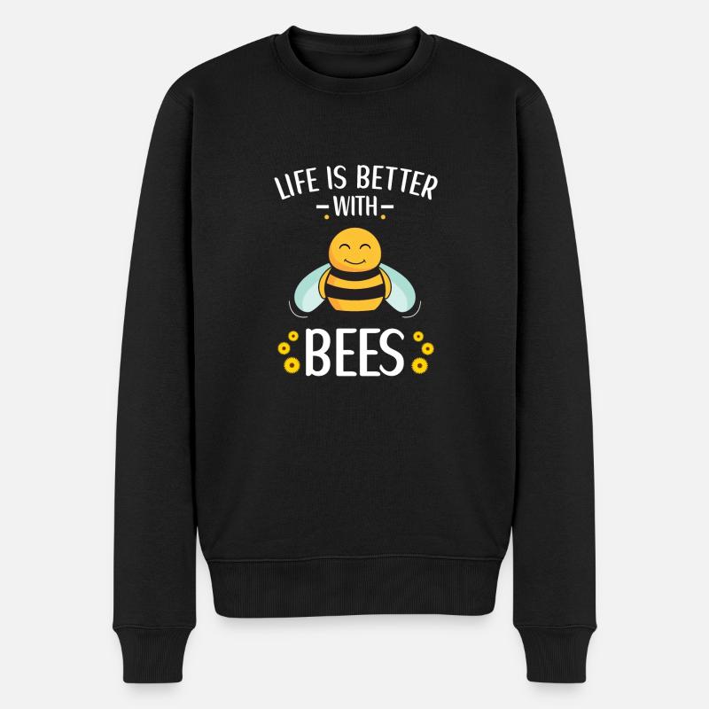 Bee Lover Accessories Beekeeper Gift - Männer Premium Bio Pullover - Schwarz