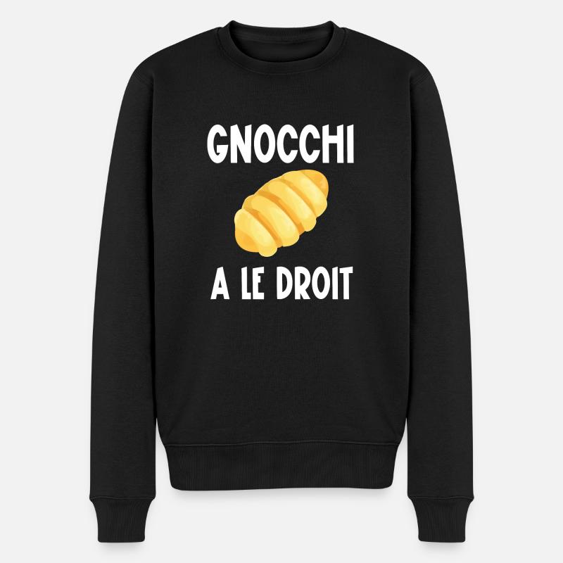 gnocchi a le droit - Pull Premium bio Homme - noir