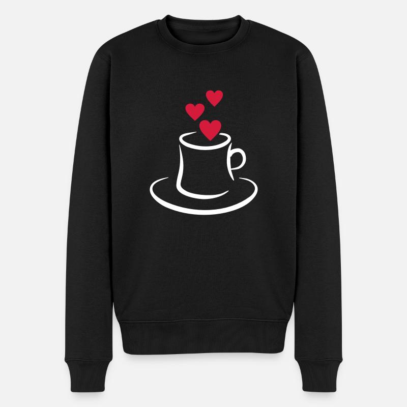 café - Pull Premium bio Homme - noir
