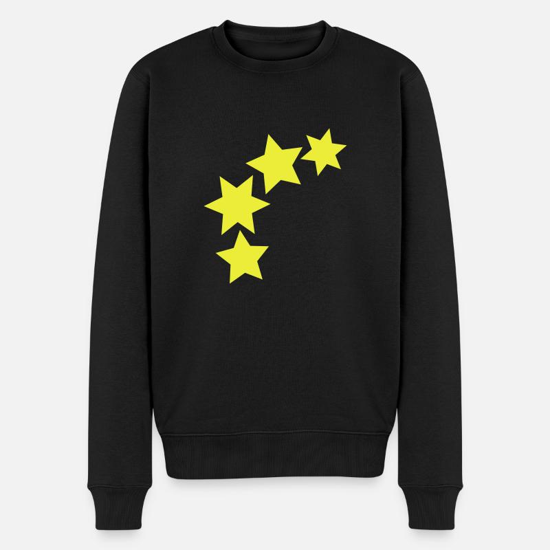 stars - Männer Premium Bio Pullover - Schwarz