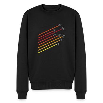fliegen - Männer Premium Bio Pullover - Schwarz - Vorne - Nico (187cm)