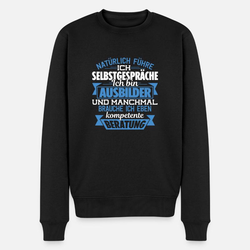 AUSBILDER - KOMPETENTE BERATUNG - Männer Premium Bio Pullover - Schwarz