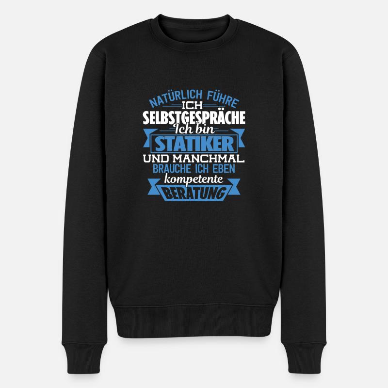 STATIKER - KOMPETENTE BERATUNG - Männer Premium Bio Pullover - Schwarz