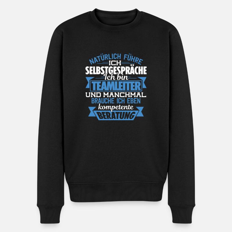 TEAMLEITER - KOMPETENTE BERATUNG - Männer Premium Bio Pullover - Schwarz