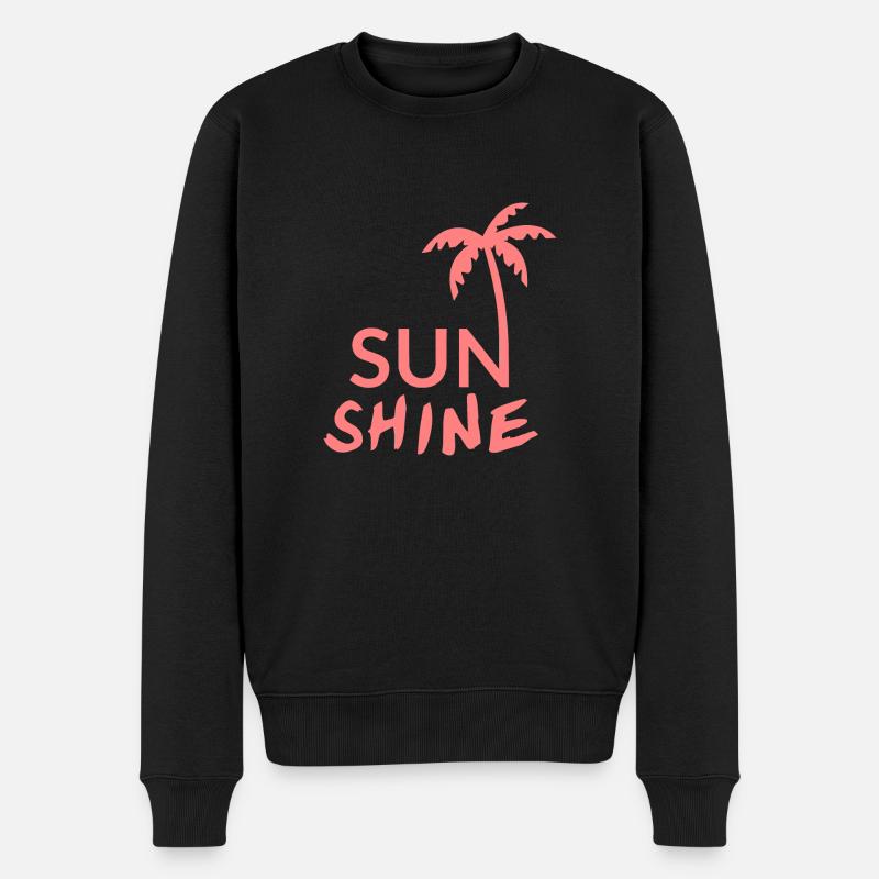 SUN SHINE - Männer Premium Bio Pullover - Schwarz