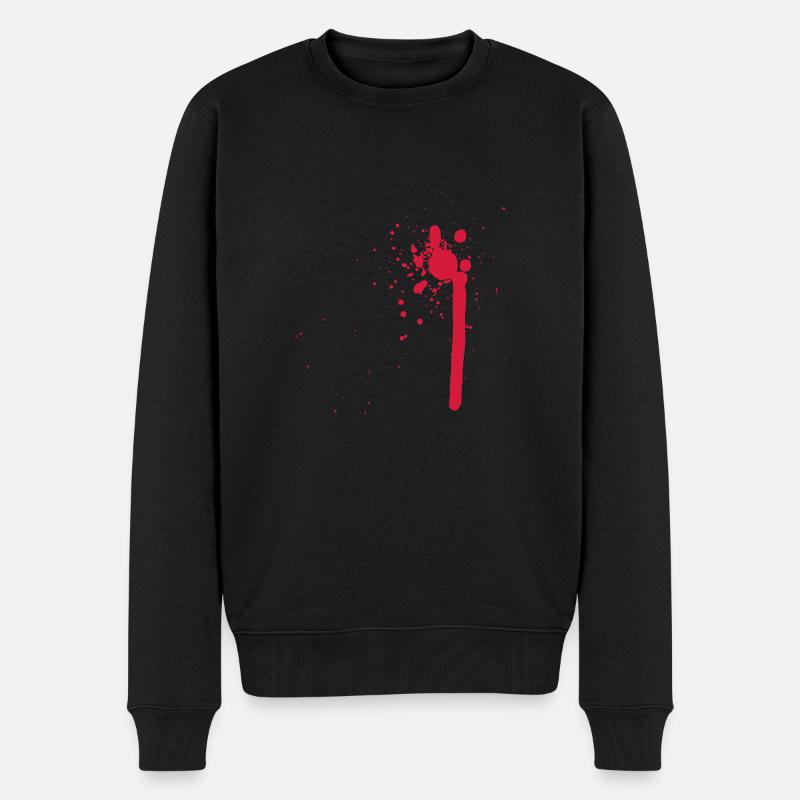 blut/blood - Männer Premium Bio Pullover - Schwarz