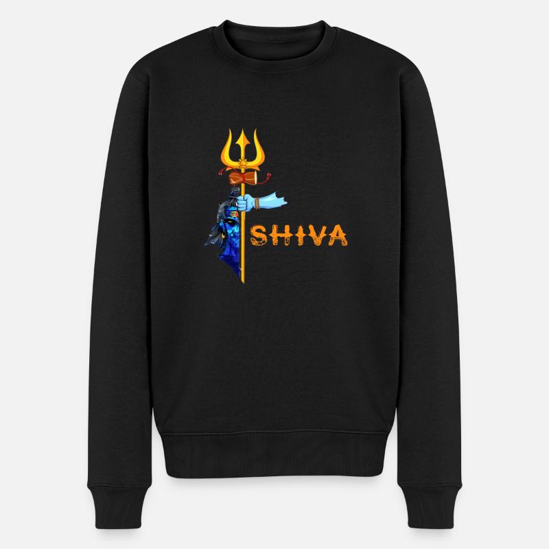 Shiva - Männer Premium Bio Pullover - Schwarz