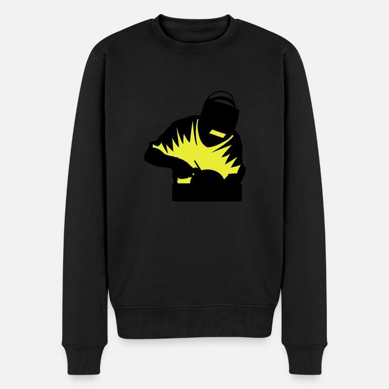 Soudeur 2 couleur - Pull Premium bio Homme - noir