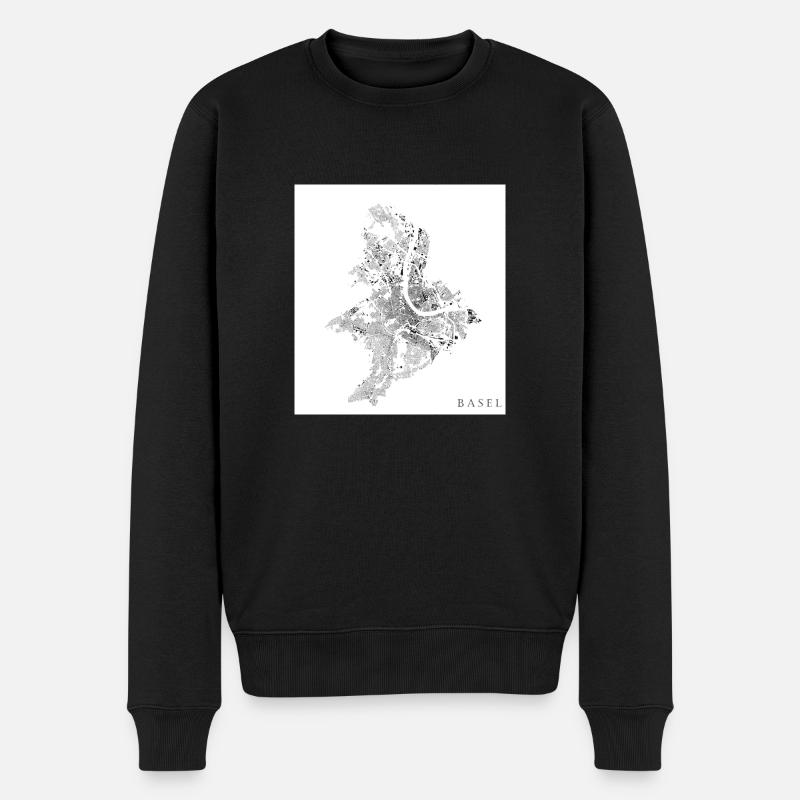 Figure Ground Plan Basel - Men's Premium Organic Jumper - black