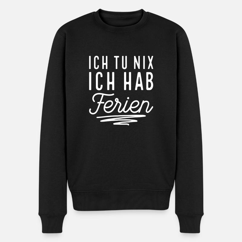 Ferien - Männer Premium Bio Pullover - Schwarz