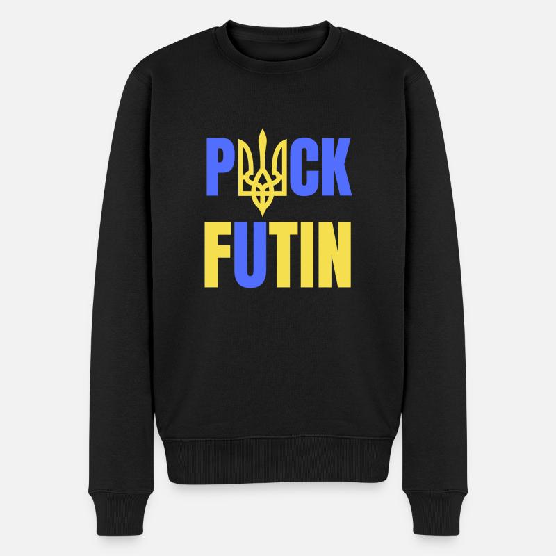 Puck Futin - Männer Premium Bio Pullover - Schwarz