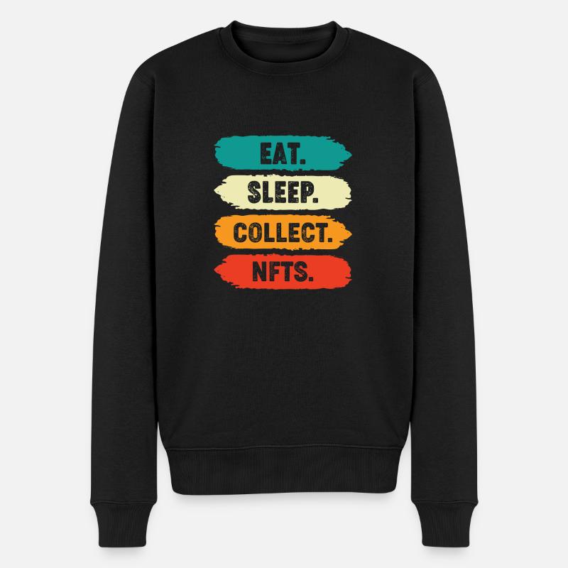 EAT SLEEP COLLECT NFT - Pull Premium bio Homme - noir