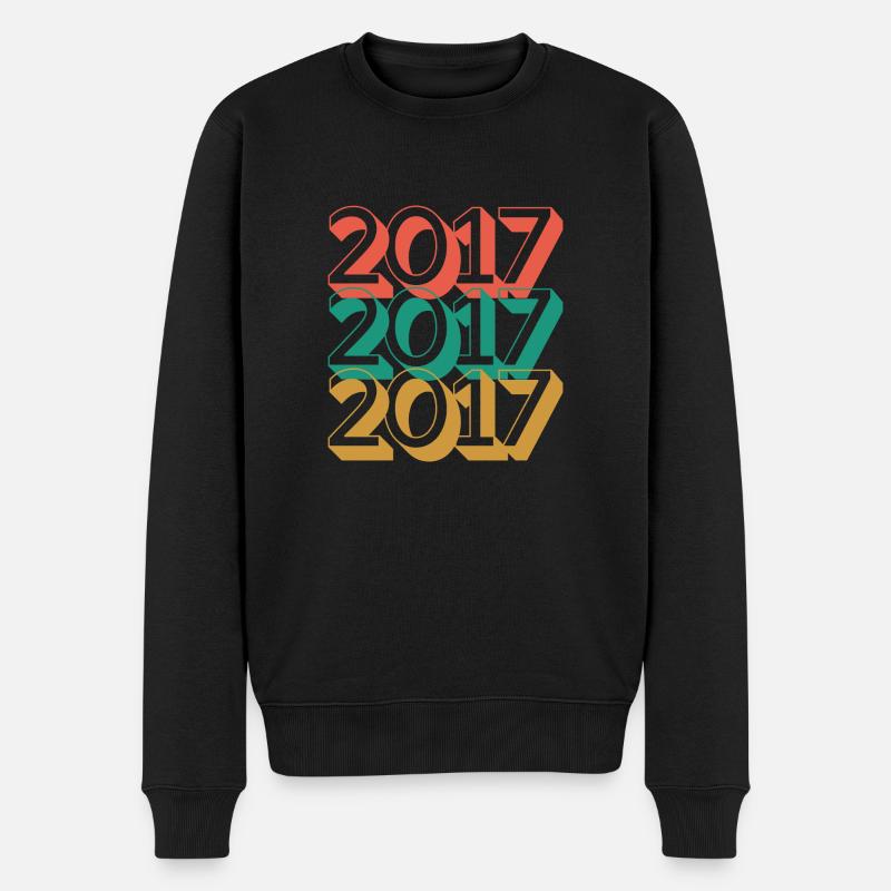 Anniversaire année 2017 / Vintage 2017 - Pull Premium bio Homme - noir