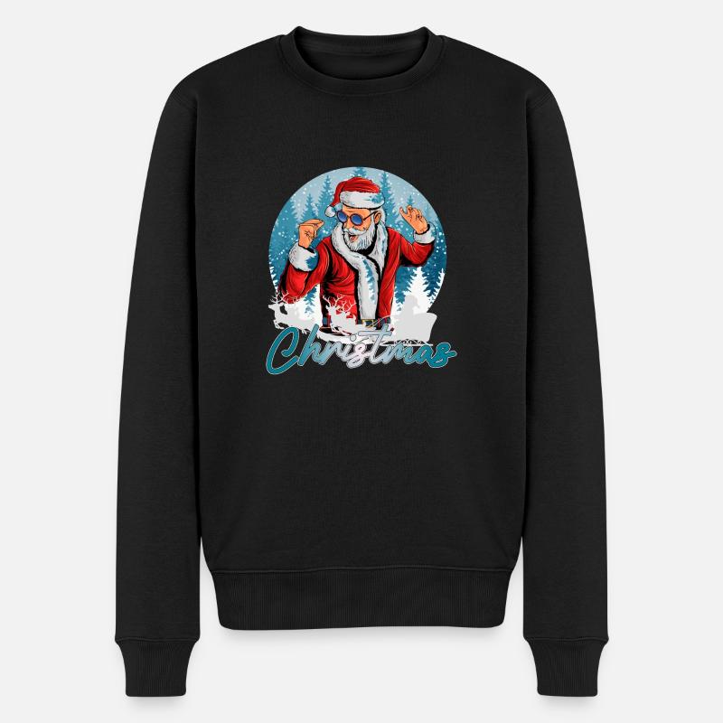 Christmas Groove - Männer Premium Bio Pullover - Schwarz