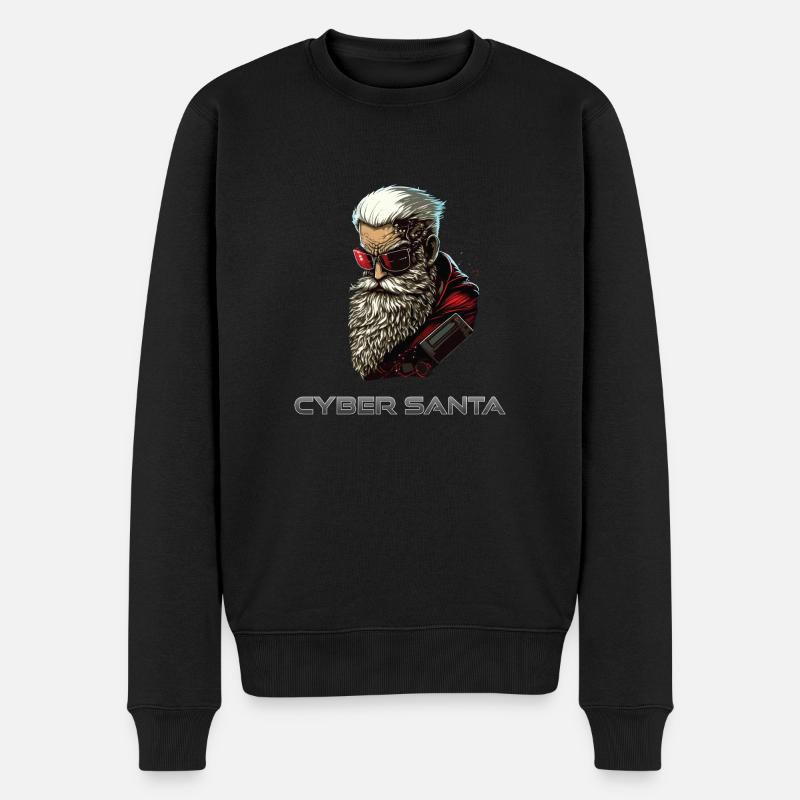 Cyber Père Noël - Pull Premium bio Homme - noir