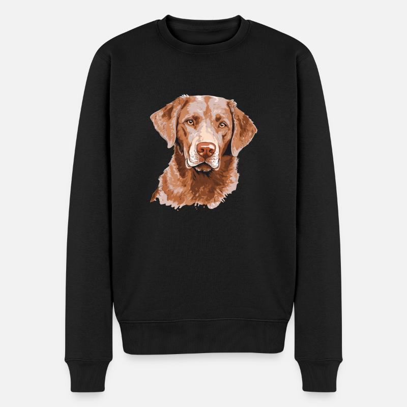 Chesapeake Bay Retriever - Männer Premium Bio Pullover - Schwarz