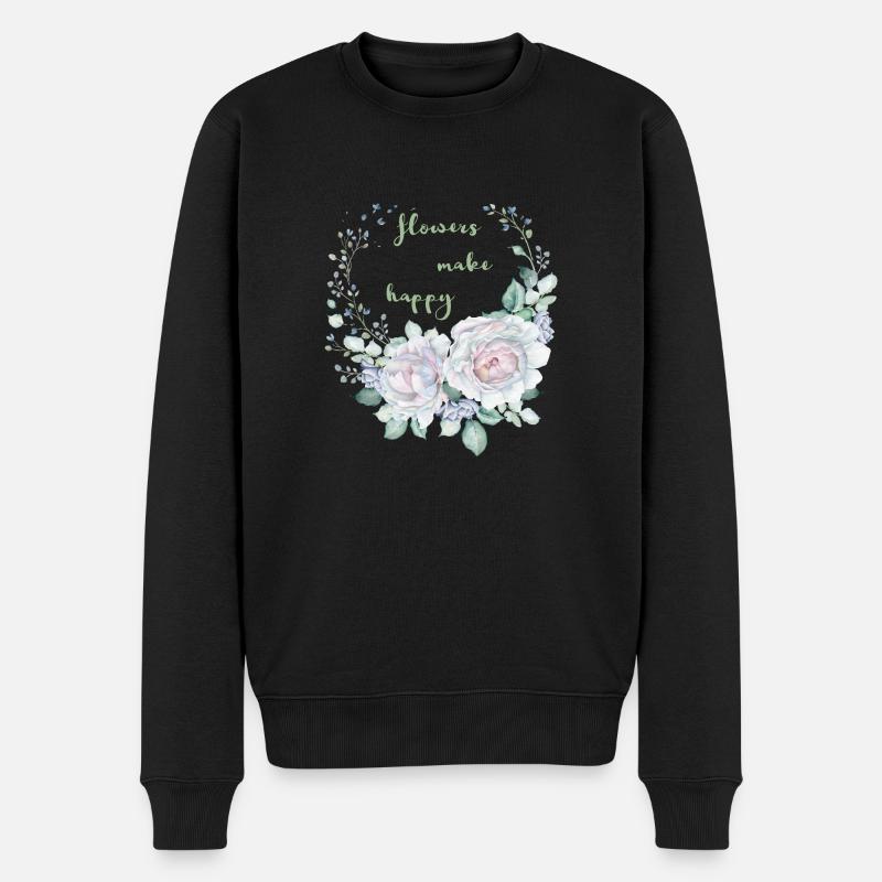 Fleur - Pull Premium bio Homme - noir