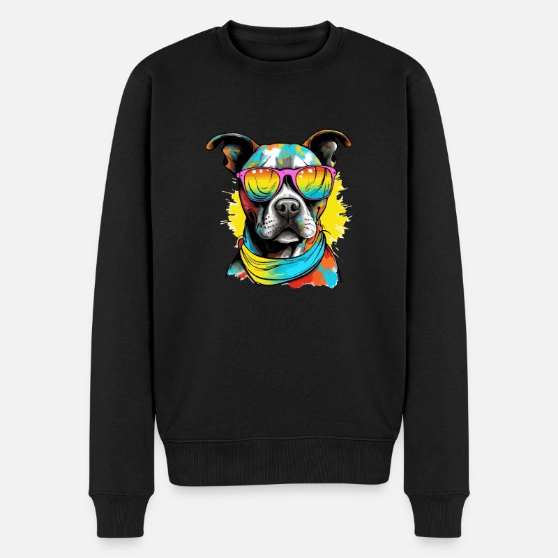Jok der Stab - Männer Premium Bio Pullover - Schwarz