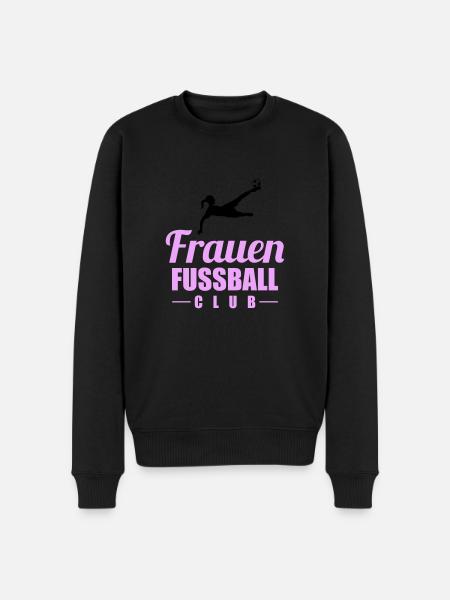 frauen fußball - Männer Premium Bio Pullover - Schwarz