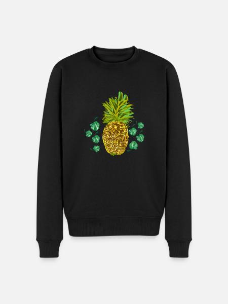 Pineapple - Men's Premium Organic Jumper - black