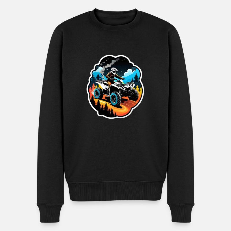 Quad & Offroad - Männer Premium Bio Pullover - Schwarz