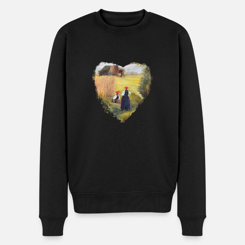 Schwarzwaldmädels mit Bollenhut - Männer Premium Bio Pullover - Schwarz