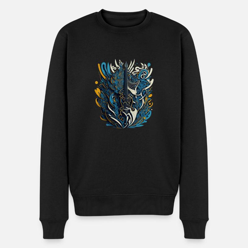 musicB - Männer Premium Bio Pullover - Schwarz