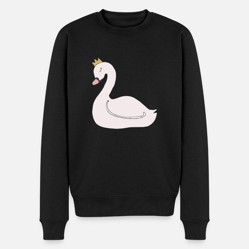 schwanen prinzessin - Männer Premium Bio Pullover - Schwarz