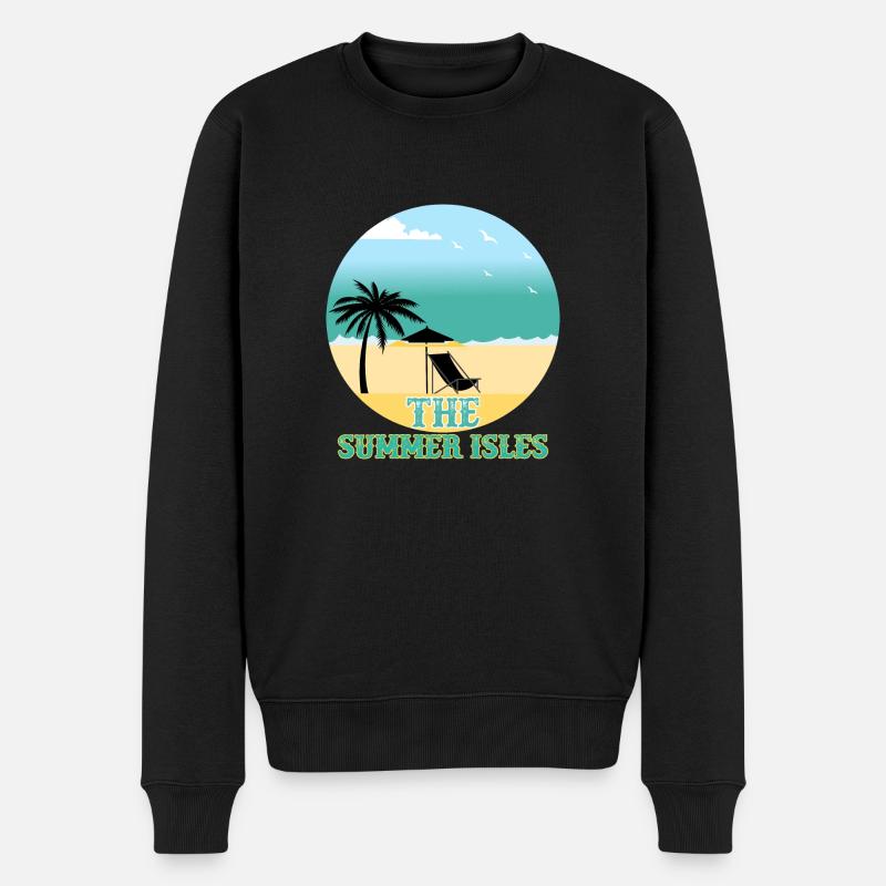 Die Inseln, Sommer - Männer Premium Bio Pullover - Schwarz
