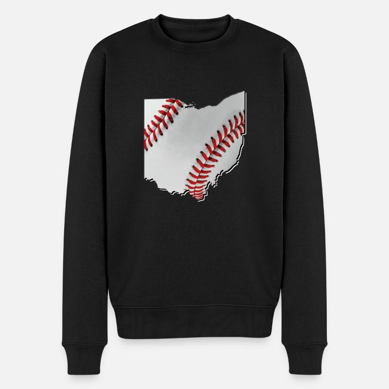 Ohio (États-Unis) | Vrai baseball | Carte - Pull Premium bio Homme - noir