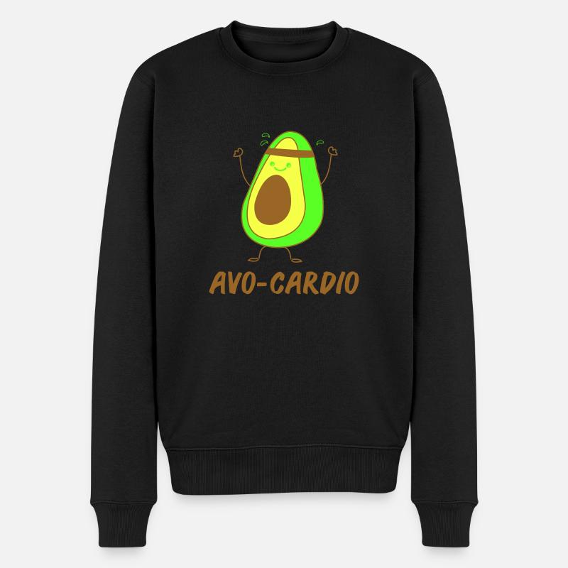 avo cardio - Männer Premium Bio Pullover - Schwarz
