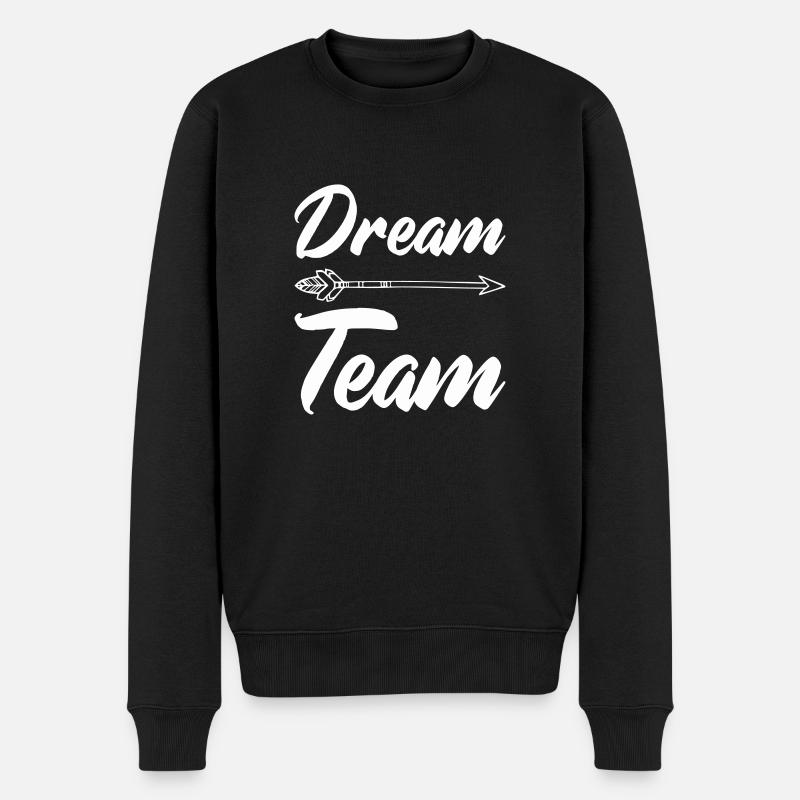dream team - Männer Premium Bio Pullover - Schwarz