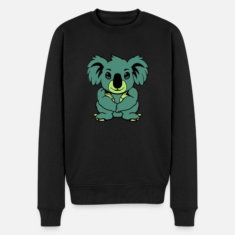 Koala Ours Bande Dessinée Animal - Pull Premium bio Homme - noir