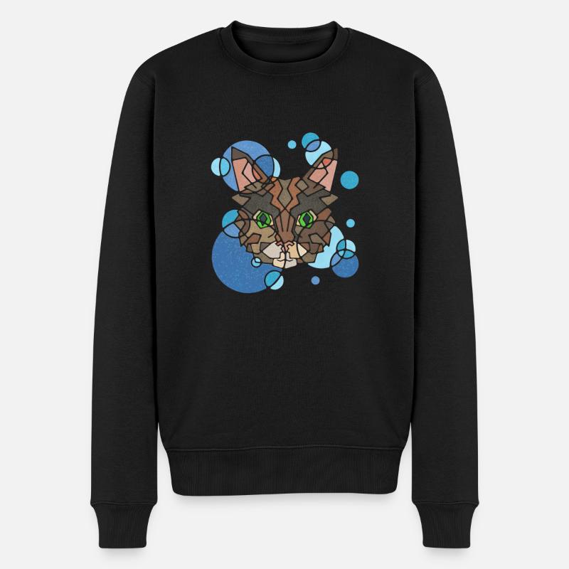 Géométrie Cat - Pull Premium bio Homme - noir