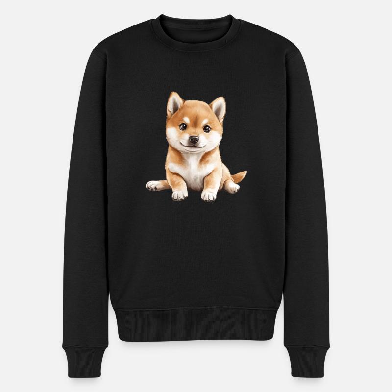 Shiba Inu Bébé - Pull Premium bio Homme - noir