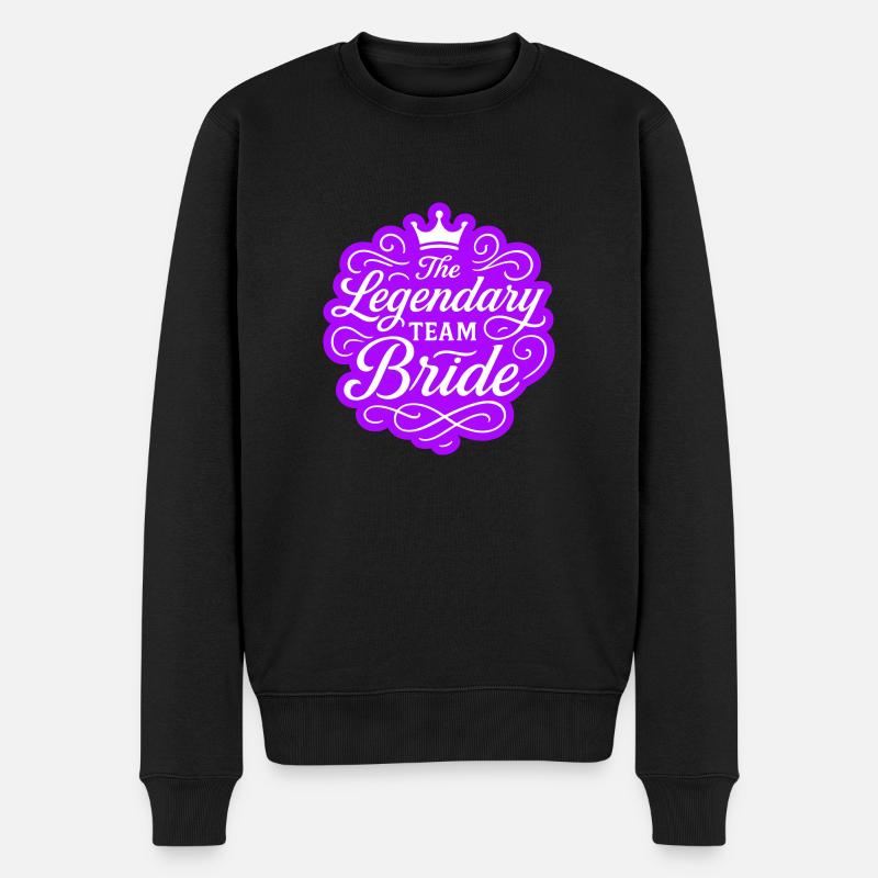 Team Braut Junggesellinnenabschied - Männer Premium Bio Pullover - Schwarz
