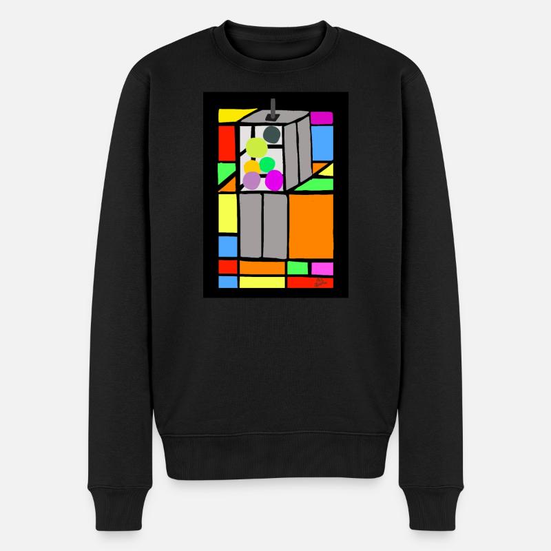 Aufzug v verbessert - Männer Premium Bio Pullover - Schwarz
