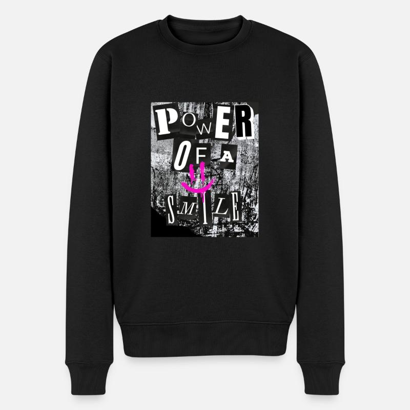 Le pouvoir du sourire - Pull Premium bio Homme - noir