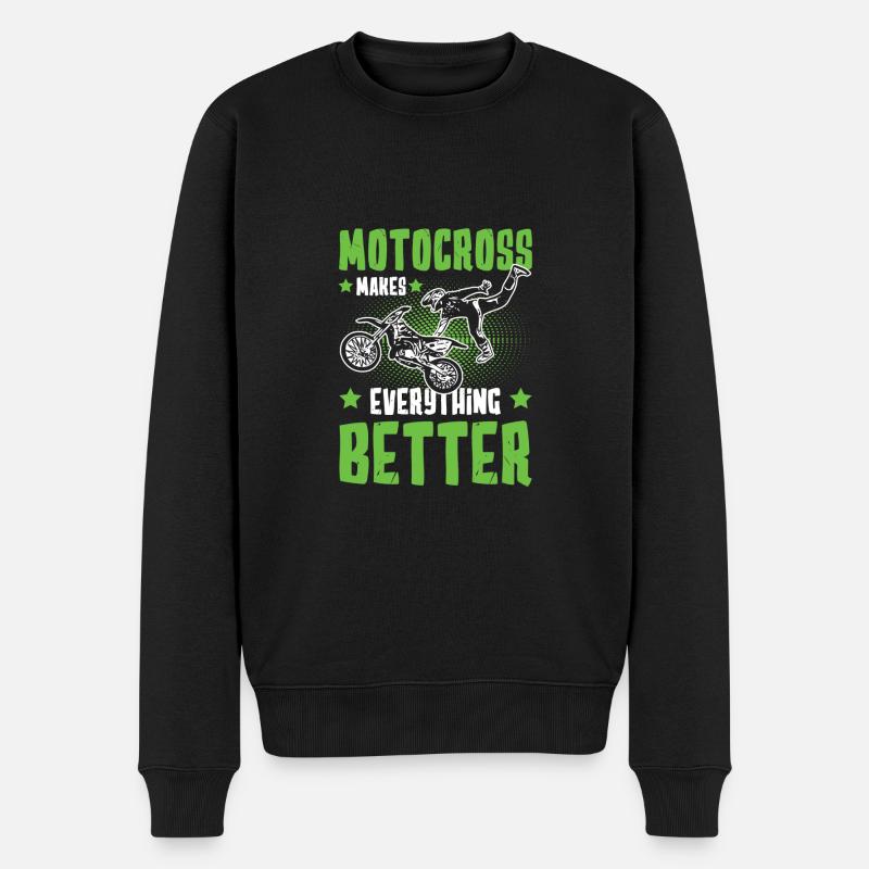 Motocross moto disant - Pull Premium bio Homme - noir