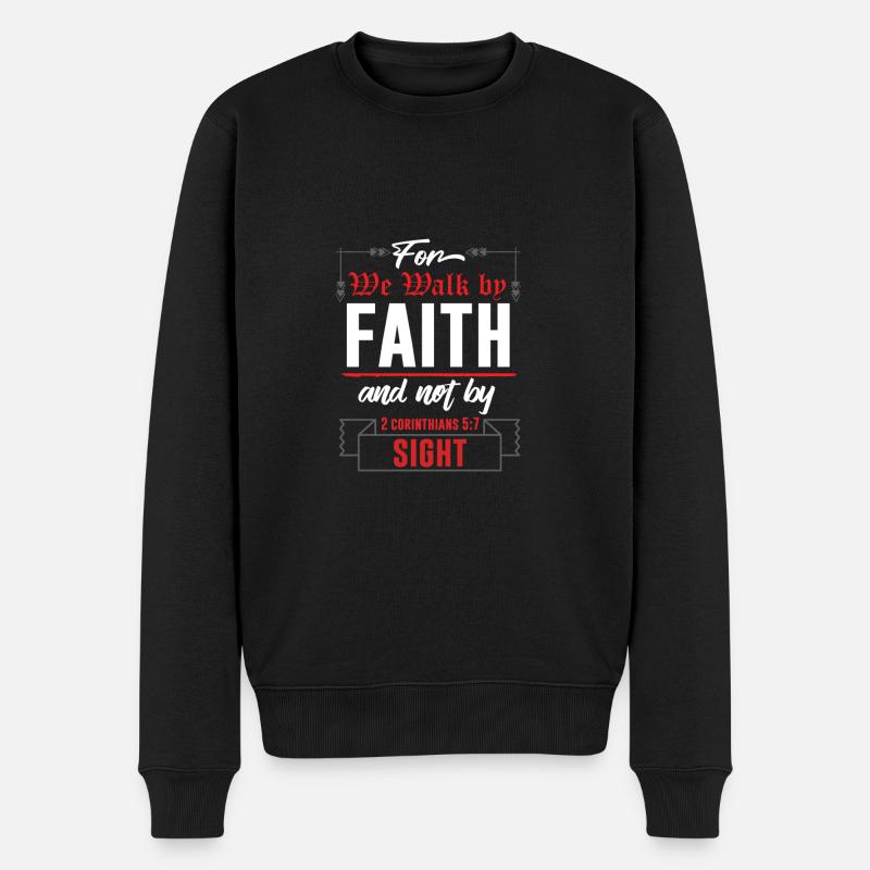 Bible Confiance en Dieu - Pull Premium bio Homme - noir